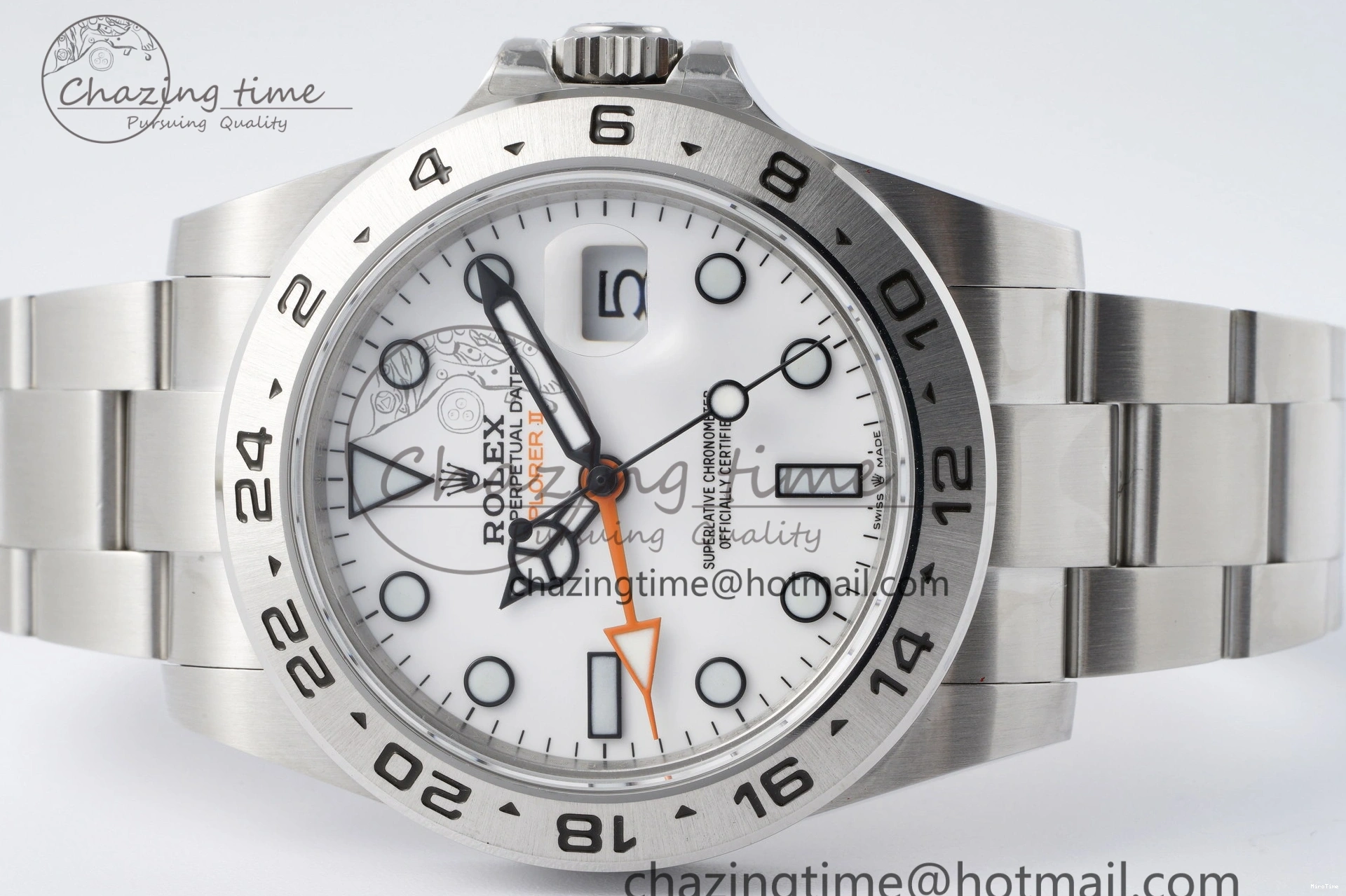 MiroTime 0117 Versatile Explorer II 42mm 216570 Black 904L SS JDF 1:1 Best Edition White Dial on Bracelet VR3285 CHS V 2174